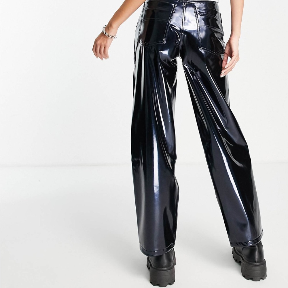 Topshop Baggy jean in Blue Vinyl - Picture 4 of 4